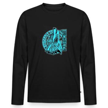 Valhalla Wolf Odin Runes Boussole nordique - T-shirt manches longues Premium bio Homme - noir - Devant - Nico (187cm)