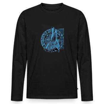 Valhalla Wolf Odin Runes Boussole nordique - T-shirt manches longues Premium bio Homme - noir - Devant - Nico (187cm)