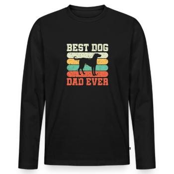 Redbone Coonhound Hund Geschenk - Männer Premium Bio Langarmshirt - Schwarz - Vorne - Nico (187cm)