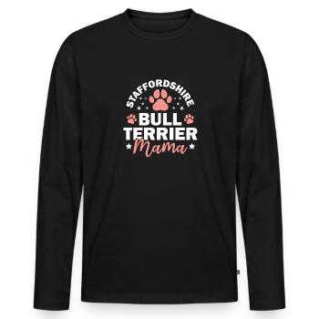 American Staffordshire Bull Terrier Staffy Dog - T-shirt manches longues Premium bio Homme - noir - Devant - Nico (187cm)