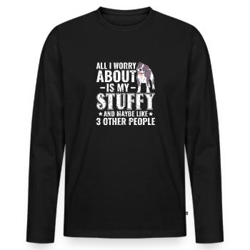 American Staffordshire Bull Terrier Staffy Dog - T-shirt manches longues Premium bio Homme - noir - Devant - Nico (187cm)