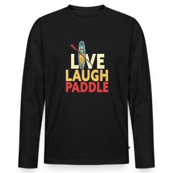 SUP Paddle Board Paddleboard - T-shirt manches longues Premium bio Homme - noir - Devant - Nico (187cm)
