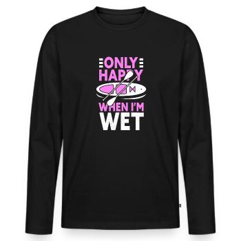 SUP Paddle Board Paddleboard - T-shirt manches longues Premium bio Homme - noir - Devant - Nico (187cm)