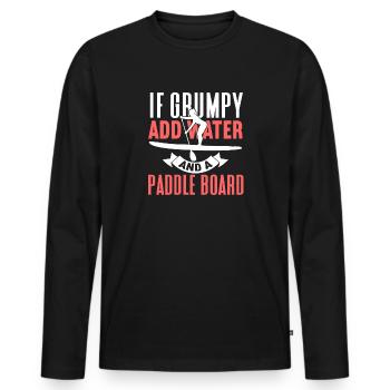 SUP Paddle Board Paddleboard - T-shirt manches longues Premium bio Homme - noir - Devant - Nico (187cm)