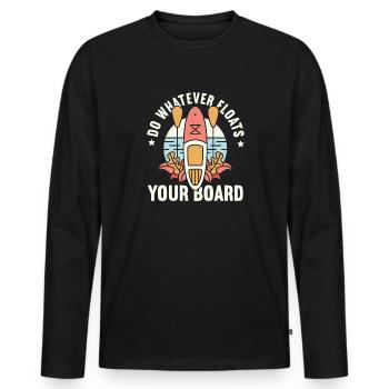 SUP Paddle Board Paddleboard - T-shirt manches longues Premium bio Homme - noir - Devant - Nico (187cm)