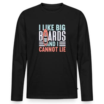 SUP Paddle Board Paddleboard - T-shirt manches longues Premium bio Homme - noir - Devant - Nico (187cm)