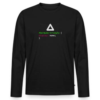Web und CSS Programmierer Developer Coding Code - Männer Premium Bio Langarmshirt - Schwarz - Vorne - Nico (187cm)