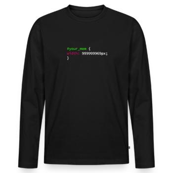 Web und CSS Programmierer Developer Coding Code - Männer Premium Bio Langarmshirt - Schwarz - Vorne - Nico (187cm)