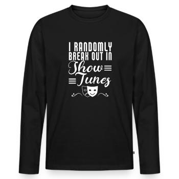 Actrice Drame Broadway Musical Theater - T-shirt manches longues Premium bio Homme - noir - Devant - Nico (187cm)