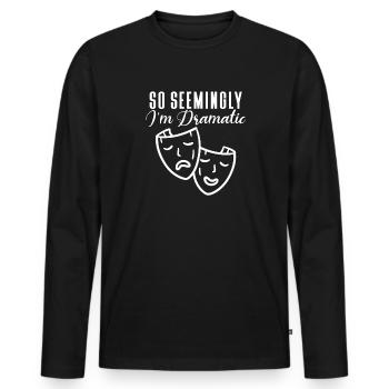 Actrice Drame Broadway Musical Theater - T-shirt manches longues Premium bio Homme - noir - Devant - Nico (187cm)