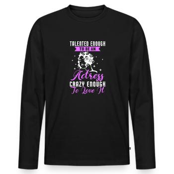 Actrice Drame Broadway Musical Theater - T-shirt manches longues Premium bio Homme - noir - Devant - Nico (187cm)