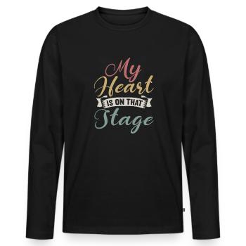 Actrice Drame Broadway Musical Theater - T-shirt manches longues Premium bio Homme - noir - Devant - Nico (187cm)