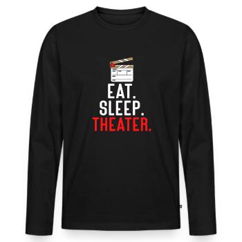 Actrice Drame Broadway Musical Theater - T-shirt manches longues Premium bio Homme - noir - Devant - Nico (187cm)