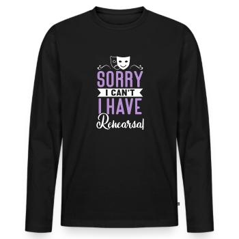 Actrice Drame Broadway Musical Theater - T-shirt manches longues Premium bio Homme - noir - Devant - Nico (187cm)