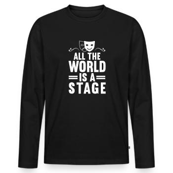 Actrice Drame Broadway Musical Theater - T-shirt manches longues Premium bio Homme - noir - Devant - Nico (187cm)