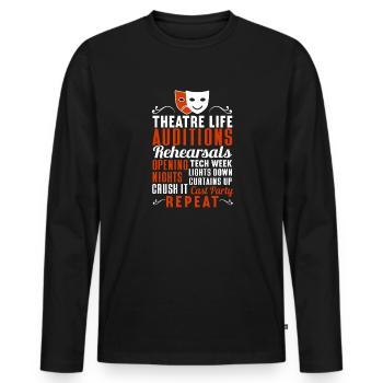 Actrice Drame Broadway Musical Theater - T-shirt manches longues Premium bio Homme - noir - Devant - Nico (187cm)