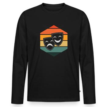 Actrice Drame Broadway Musical Theater - T-shirt manches longues Premium bio Homme - noir - Devant - Nico (187cm)