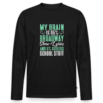 Actrice Drame Broadway Musical Theater - T-shirt manches longues Premium bio Homme - noir - Devant - Nico (187cm)