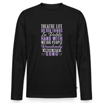 Actrice Drame Broadway Musical Theater - T-shirt manches longues Premium bio Homme - noir - Devant - Nico (187cm)