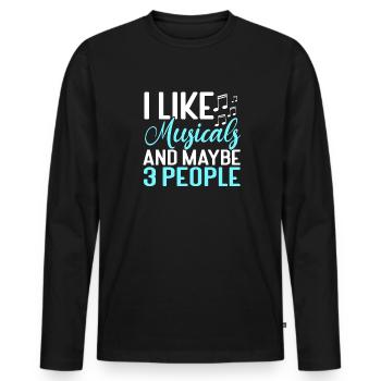 Actrice Drame Broadway Musical Theater - T-shirt manches longues Premium bio Homme - noir - Devant - Nico (187cm)