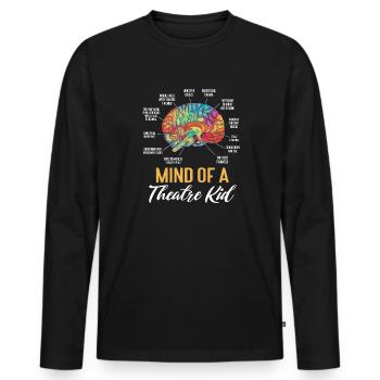 Actrice, Drame, Broadway, Comédie musicale - T-shirt manches longues Premium bio Homme - noir - Devant - Nico (187cm)