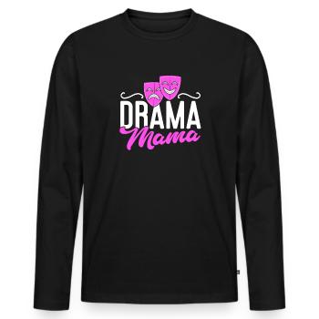 Actrice, Drame, Broadway, Comédie musicale - T-shirt manches longues Premium bio Homme - noir - Devant - Nico (187cm)