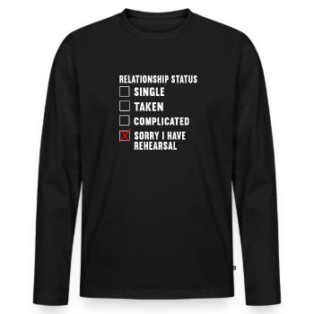 Actrice, Drame, Broadway, Comédie musicale - T-shirt manches longues Premium bio Homme - noir - Devant - Nico (187cm)