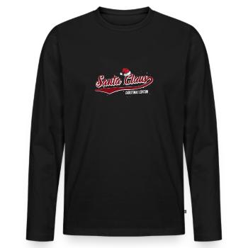 Tenue de l’édition de Noël du Père Noël - T-shirt manches longues Premium bio Homme - noir - Devant - Nico (187cm)