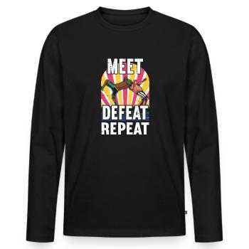 Lutte Lutte Lutteur Lutteur Cadeau de lutteur - T-shirt manches longues Premium bio Homme - noir - Devant - Nico (187cm)