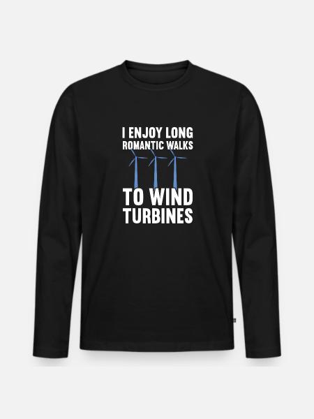 Windturbinentechniker Windpark Windkraft - Männer Premium Bio Langarmshirt - Schwarz