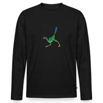 xxx Dinosaur Kids Dino Cadeau - T-shirt manches longues Premium bio Homme - noir - Devant - Nico (187cm)
