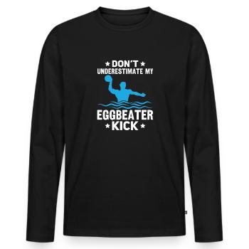 Water Polo Wasserball - Men's Premium Organic Long Sleeve Shirt - black - Front - Nico (187cm)