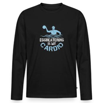 Water Polo Wasserball - Men's Premium Organic Long Sleeve Shirt - black - Front - Nico (187cm)
