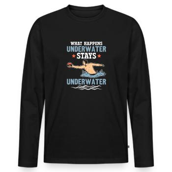 Water Polo Wasserball - Men's Premium Organic Long Sleeve Shirt - black - Front - Nico (187cm)