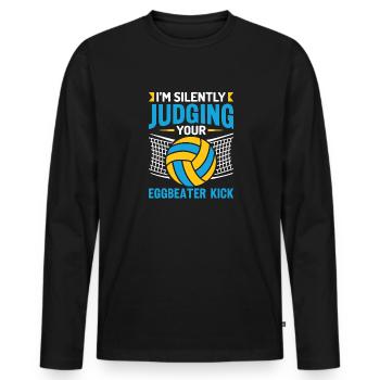 Water Polo Wasserball - Men's Premium Organic Long Sleeve Shirt - black - Front - Nico (187cm)