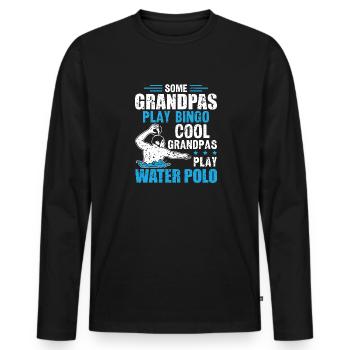 Water Polo Wasserball - Men's Premium Organic Long Sleeve Shirt - black - Front - Nico (187cm)