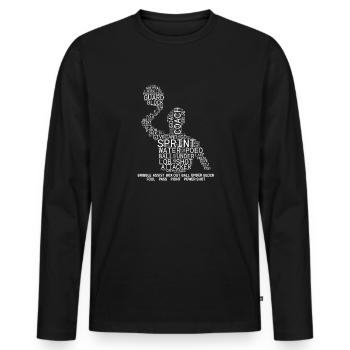 Water Polo Wasserball - Men's Premium Organic Long Sleeve Shirt - black - Front - Nico (187cm)