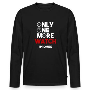 Watch Collector Watch Watchmaker - Men's Premium Organic Long Sleeve Shirt - black - Front - Nico (187cm)