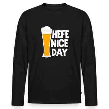 Weizenbier Brauer Hobbybrauer Hefe Nice Day Bier - Männer Premium Bio Langarmshirt - Schwarz - Vorne - Nico (187cm)