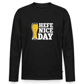 Hefe Nice Day Lustiges Bier Trinker Brauer Alkohol - Männer Premium Bio Langarmshirt - Schwarz - Vorne - Nico (187cm)