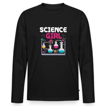 Science girls -chemistry schoolgirls women - Men's Premium Organic Long Sleeve Shirt - black - Front - Nico (187cm)
