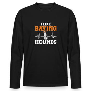 Treeing Walker Coonhound - Männer Premium Bio Langarmshirt - Schwarz - Vorne - Nico (187cm)