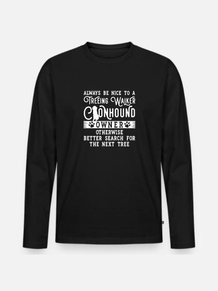 Treeing Walker Coonhound - Men's Premium Organic Long Sleeve Shirt - black