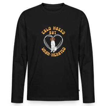 Treeing Walker Coonhound - Männer Premium Bio Langarmshirt - Schwarz - Vorne - Nico (187cm)
