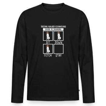 Treeing Walker Coonhound - Männer Premium Bio Langarmshirt - Schwarz - Vorne - Nico (187cm)