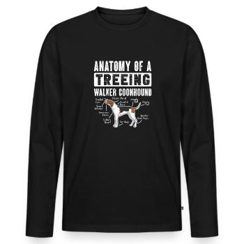 Treeing Walker Coonhound - Männer Premium Bio Langarmshirt - Schwarz - Vorne - Nico (187cm)