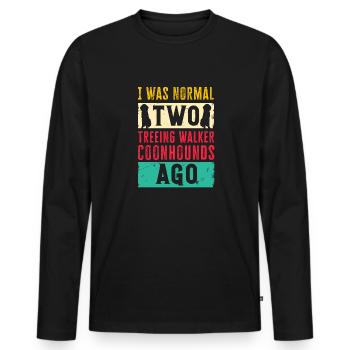 Treeing Walker Coonhound - Männer Premium Bio Langarmshirt - Schwarz - Vorne - Nico (187cm)