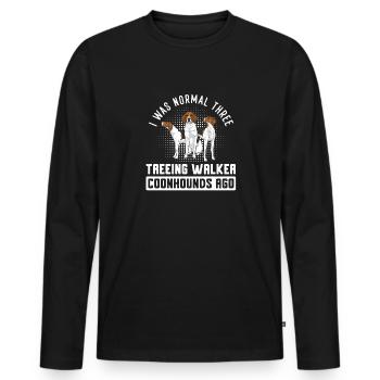 Treeing Walker Coonhound - Männer Premium Bio Langarmshirt - Schwarz - Vorne - Nico (187cm)