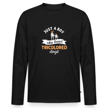Treeing Walker Coonhound - Männer Premium Bio Langarmshirt - Schwarz - Vorne - Nico (187cm)