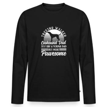 Treeing Walker Coonhound - Männer Premium Bio Langarmshirt - Schwarz - Vorne - Nico (187cm)